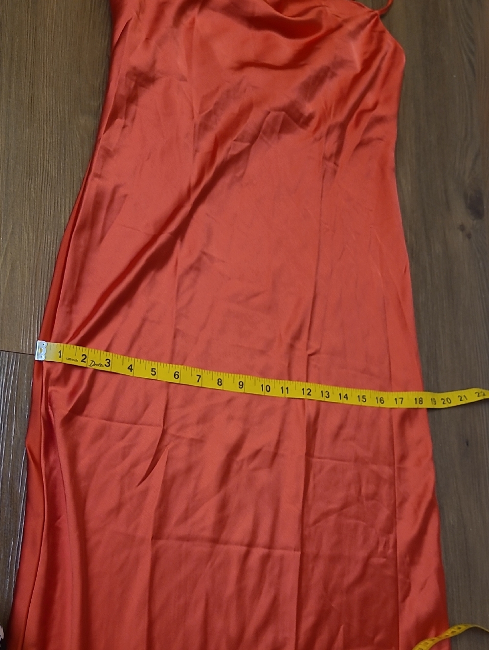 Old Navy Strapless Satin Slip Dress in Coral Orange for women new color red. - Picture 6 of 11